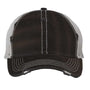 Sportsman Mens Bounty Dirty Washed Mesh Back Adjustable Hat - Black/Silver Grey - NEW