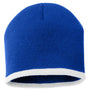 Sportsman Mens Bottom Striped Beanie - Royal Blue/White - NEW