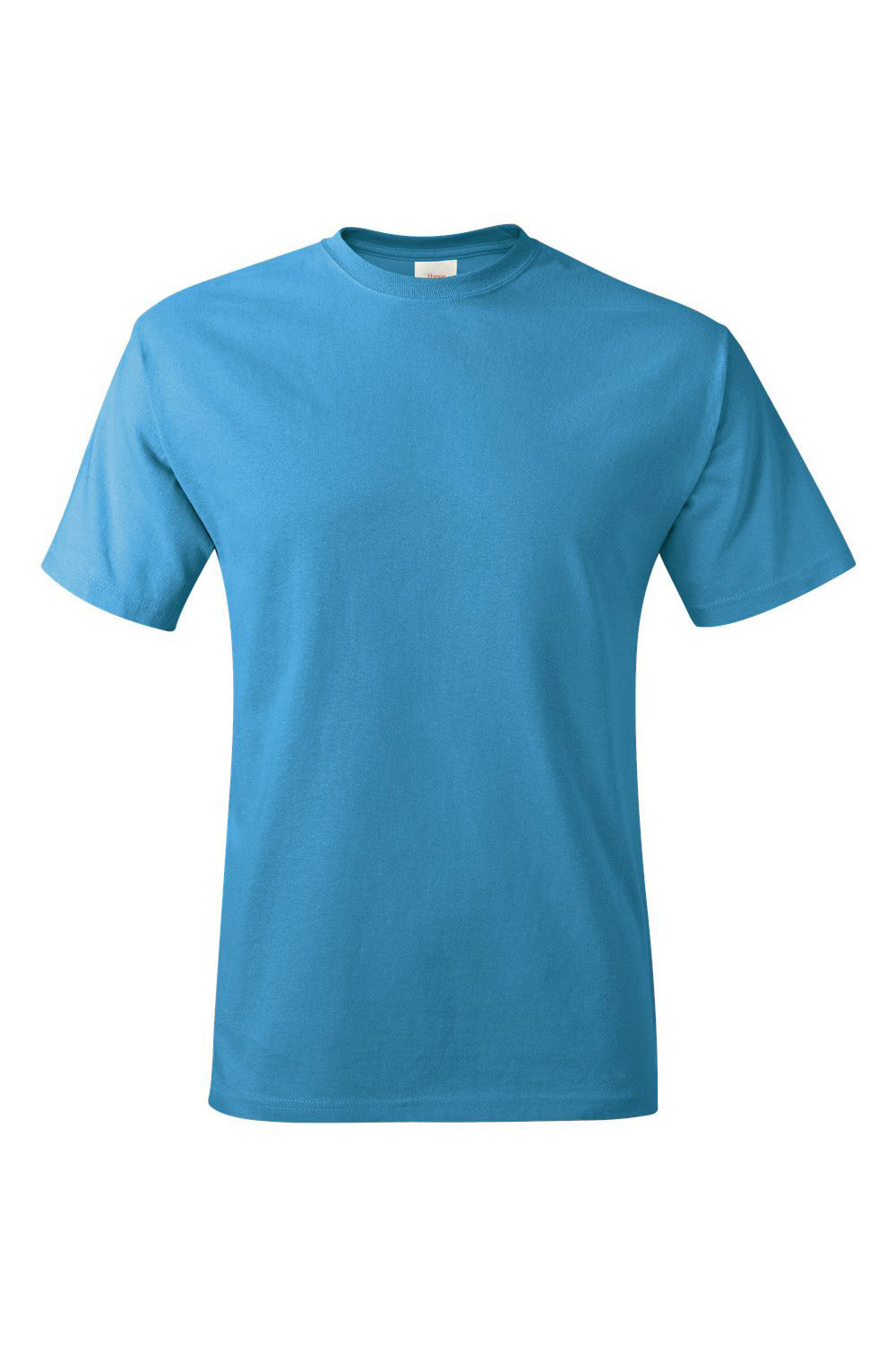 Hanes 5250/5250T Mens ComfortSoft Short Sleeve Crewneck T-Shirt Sapphire Blue Flat Front