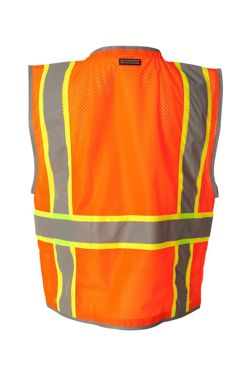 Kishigo 1510-1511 Mens Premium Brilliant Series Heavy Duty Class 2 Vest Orange Flat Back