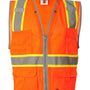 Kishigo Mens Premium Brilliant Series Heavy Duty Class 2 Vest - Orange - NEW