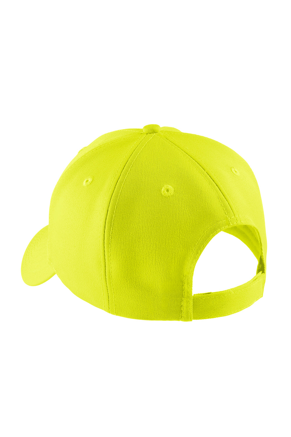 Port Authority C806 Adjustable Hat Safety Yellow Flat Back