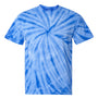 Dyenomite Mens Cyclone Pinwheel Tie Dyed Short Sleeve Crewneck T-Shirt - Royal Blue - NEW