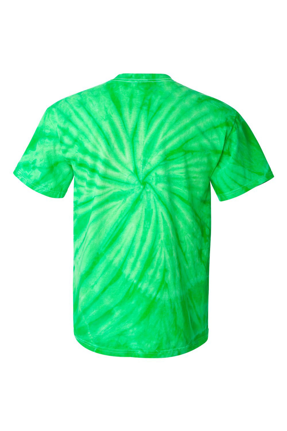 Dyenomite 200CY Mens Cyclone Pinwheel Tie Dyed Short Sleeve Crewneck T-Shirt Kelly Green Flat Back