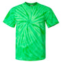 Dyenomite Mens Cyclone Pinwheel Tie Dyed Short Sleeve Crewneck T-Shirt - Kelly Green - NEW