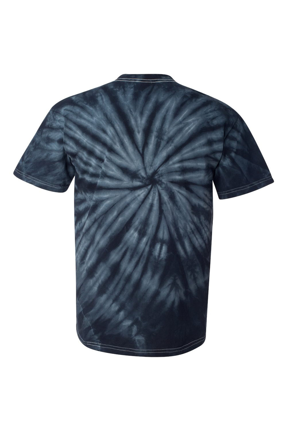 Dyenomite 200CY Mens Cyclone Pinwheel Tie Dyed Short Sleeve Crewneck T-Shirt Black Flat Back