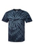 Dyenomite 200CY Mens Cyclone Pinwheel Tie Dyed Short Sleeve Crewneck T-Shirt Black Flat Front