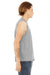 Bella + Canvas 3483 Mens Jersey Muscle Tank Top Heather Grey Model Side