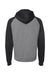 Independent Trading Co. IND40RP Mens Raglan Hooded Sweatshirt Hoodie Heather Gunmetal Grey/Heather Charcoal Grey Flat Back