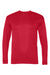 C2 Sport 5104 Mens Performance Moisture Wicking Long Sleeve Crewneck T-Shirt Red Flat Front