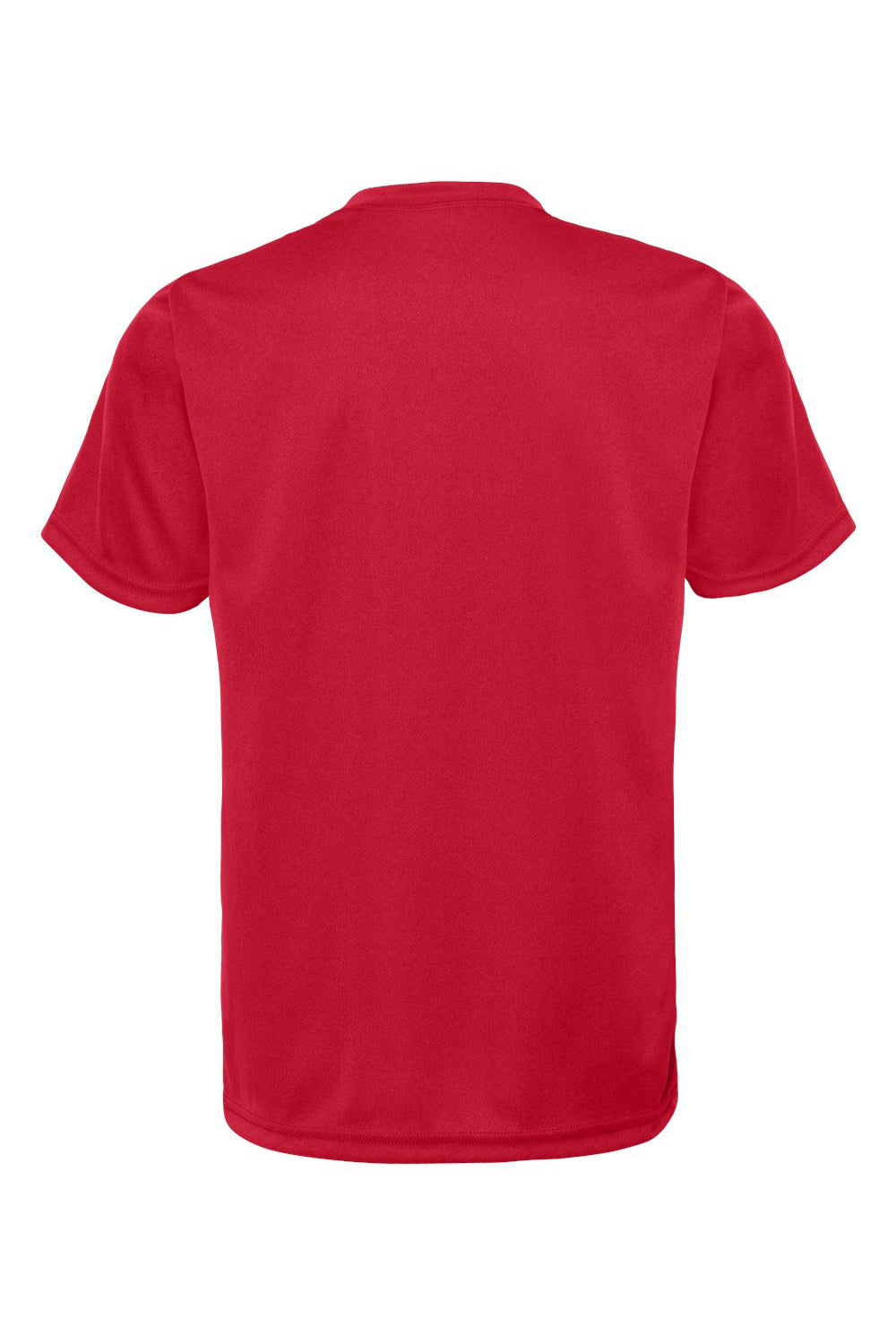 C2 Sport 5200 Youth Performance Moisture Wicking Short Sleeve Crewneck T-Shirt Red Flat Back