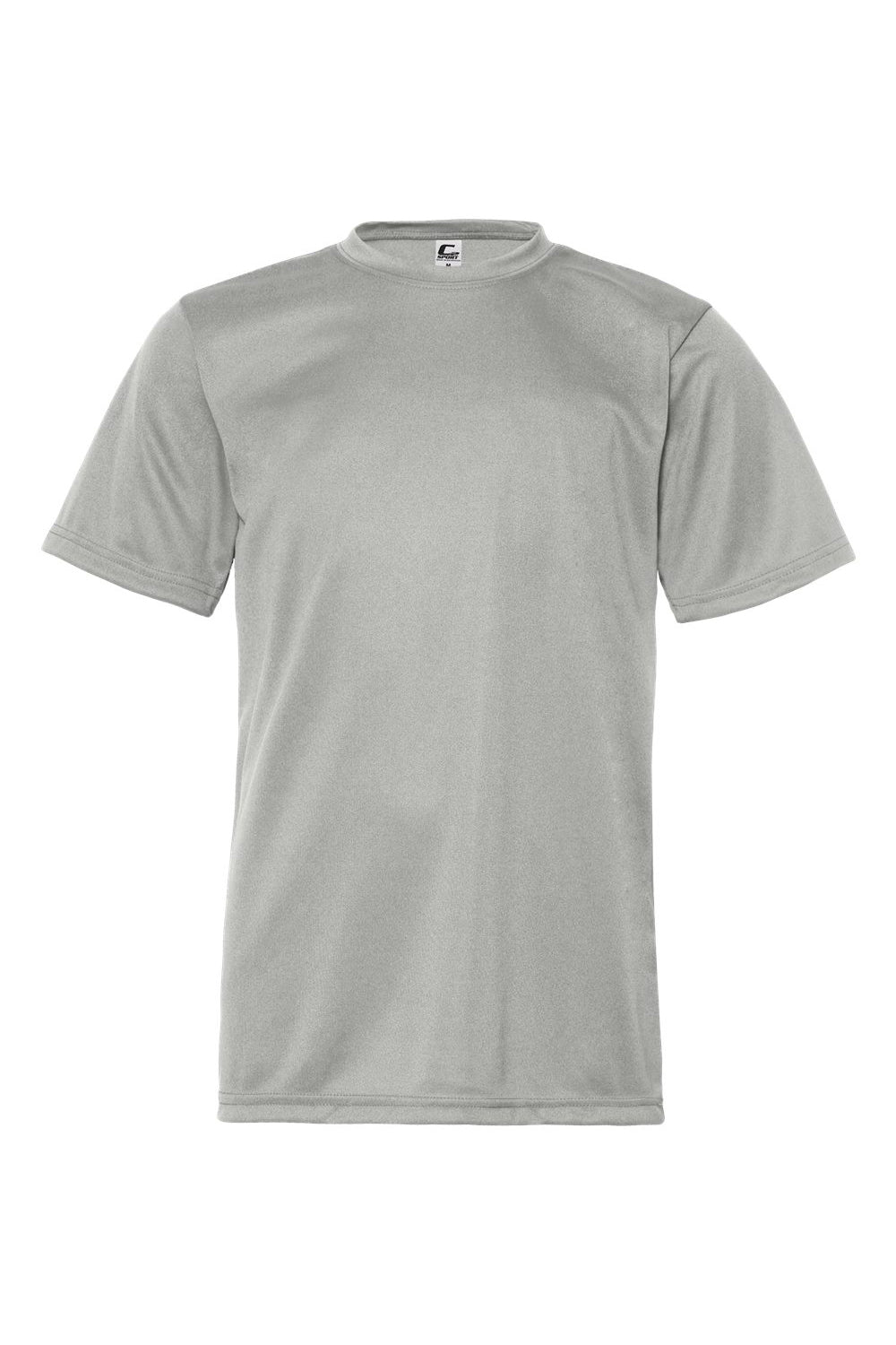 C2 Sport 5200 Youth Performance Moisture Wicking Short Sleeve Crewneck T-Shirt Silver Grey Flat Front