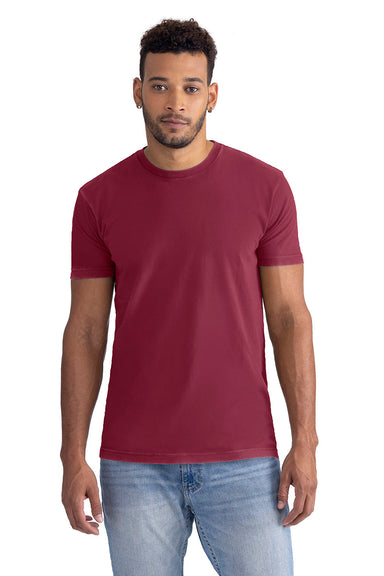 Next Level 3600SW Mens Soft Wash Short Sleeve Crewneck T-Shirt Cardinal Red Model Front