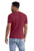 Next Level 3600SW Mens Soft Wash Short Sleeve Crewneck T-Shirt Cardinal Red Model Back