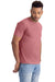 Next Level 3600SW Mens Soft Wash Short Sleeve Crewneck T-Shirt Mauve Model Side