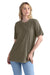 Next Level 3600SW Mens Soft Wash Short Sleeve Crewneck T-Shirt Military Green Model Front