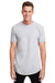 Next Level 3602 Mens Long Body Jersey Short Sleeve Crewneck T-Shirt Heather Grey Model Front