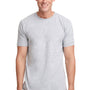 Next Level Mens Long Body Jersey Short Sleeve Crewneck T-Shirt - Heather Grey