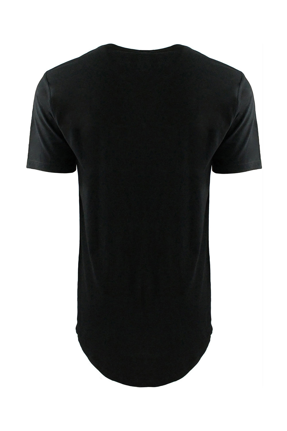 Next Level 3602 Mens Long Body Jersey Short Sleeve Crewneck T-Shirt Black Flat Back