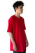 Next Level 3602 Mens Long Body Jersey Short Sleeve Crewneck T-Shirt Red Model Side