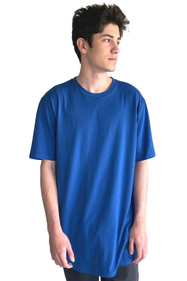 Next Level 3602 Mens Long Body Jersey Short Sleeve Crewneck T-Shirt Royal Blue Model Front