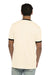 Next Level 3604 Mens Fine Jersey Ringer Short Sleeve Crewneck T-Shirt Natural/Black Model Back