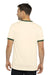 Next Level 3604 Mens Fine Jersey Ringer Short Sleeve Crewneck T-Shirt Natural/Forest Green Model Back