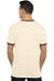 Next Level 3604 Mens Fine Jersey Ringer Short Sleeve Crewneck T-Shirt Natural/Maroon Model Back