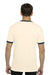 Next Level 3604 Mens Fine Jersey Ringer Short Sleeve Crewneck T-Shirt Natural/Midnight Navy Blue Model Back