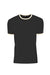 Next Level 3604 Mens Fine Jersey Ringer Short Sleeve Crewneck T-Shirt Black/Natural Flat Front