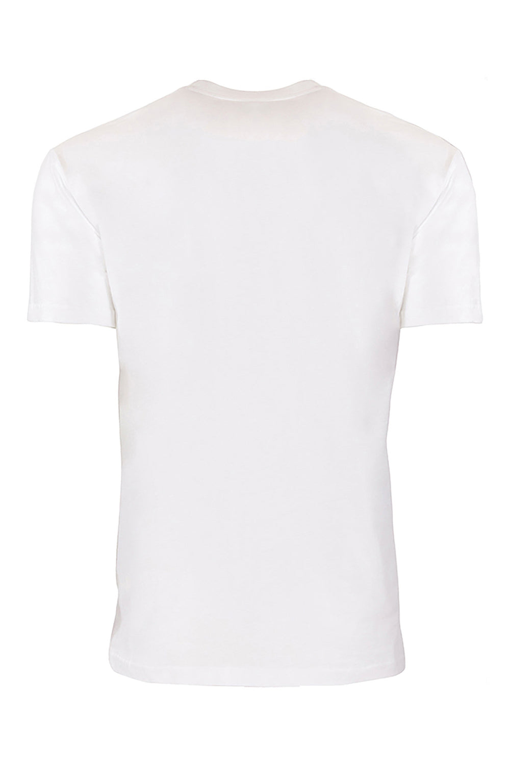 Next Level 3605 Mens Fine Jersey Short Sleeve Crewneck T-Shirt w/ Pocket White Flat Back