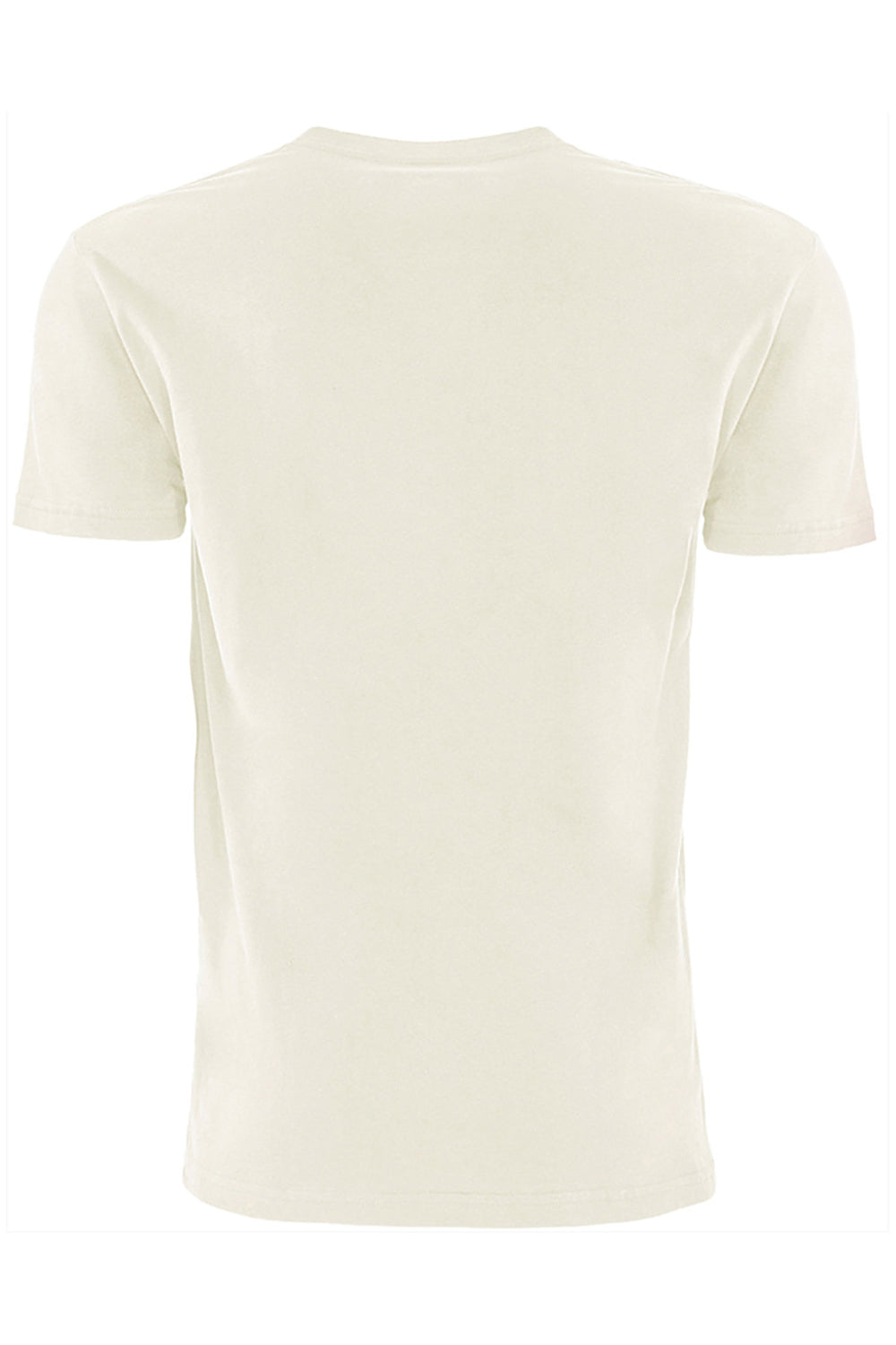 Next Level 3605 Mens Fine Jersey Short Sleeve Crewneck T-Shirt w/ Pocket Natural Flat Back