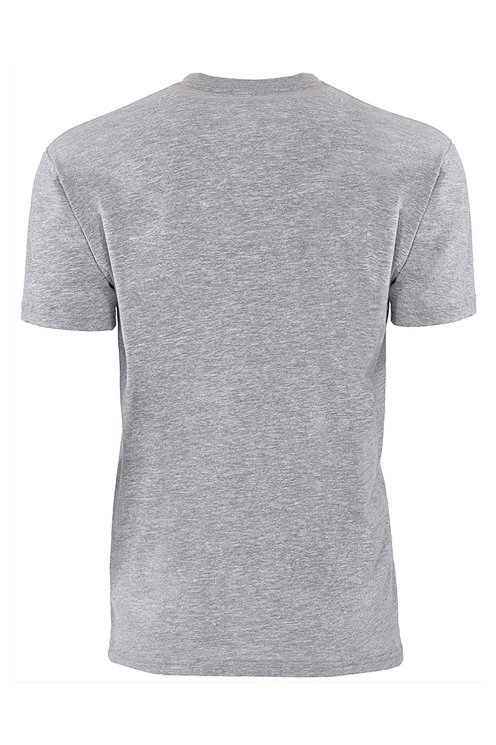 Next Level 3605 Mens Fine Jersey Short Sleeve Crewneck T-Shirt w/ Pocket Heather Grey Flat Back