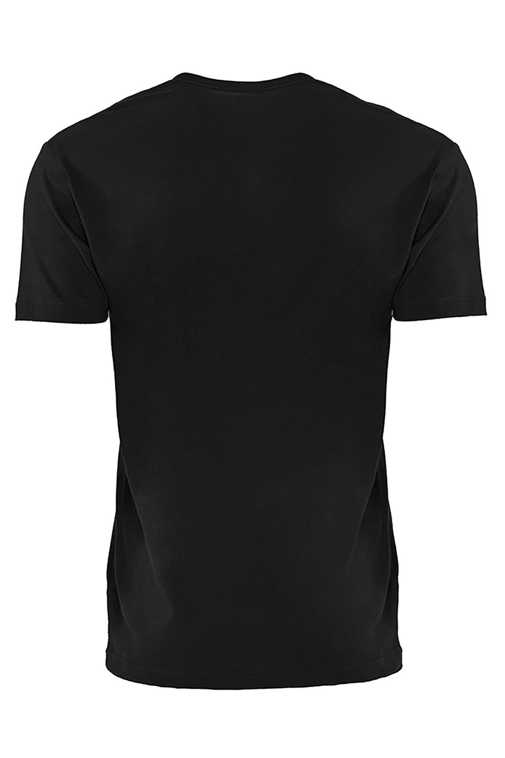 Next Level 3605 Mens Fine Jersey Short Sleeve Crewneck T-Shirt w/ Pocket Black Flat Back