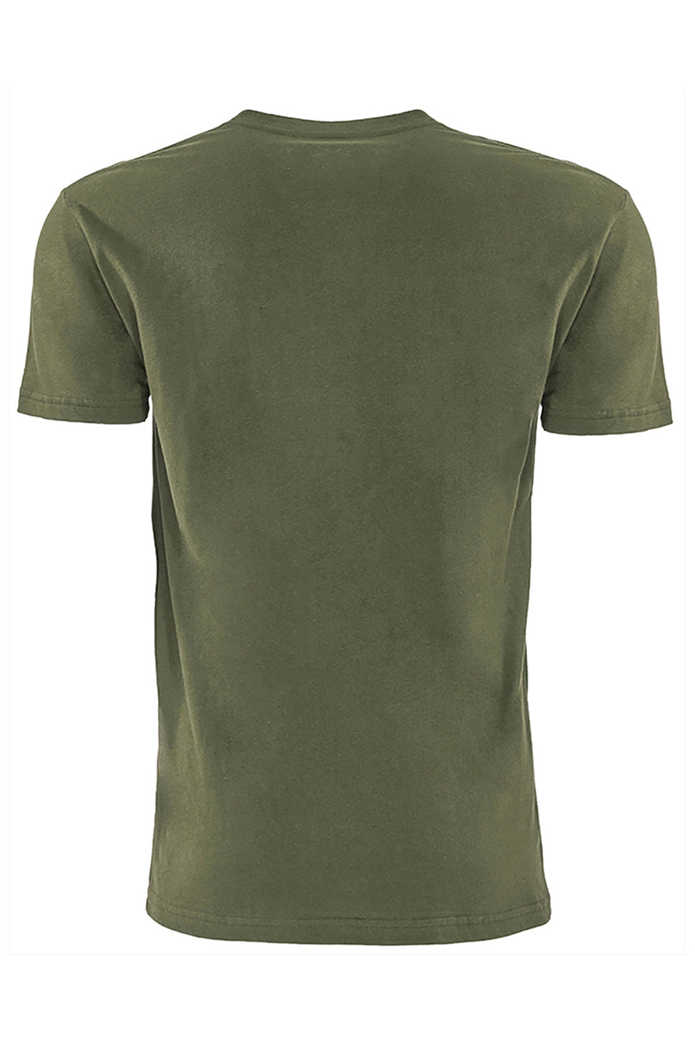 Next Level 3605 Mens Fine Jersey Short Sleeve Crewneck T-Shirt w/ Pocket Military Green Flat Back