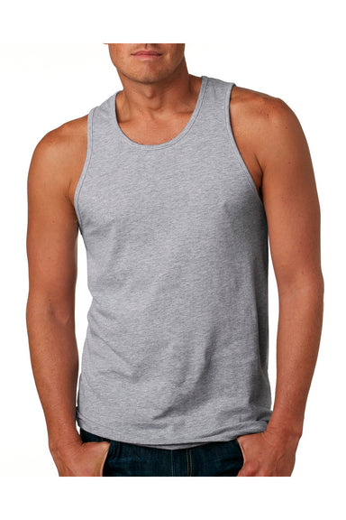 Next Level 3633 Mens Tank Top Heather Grey Model Front