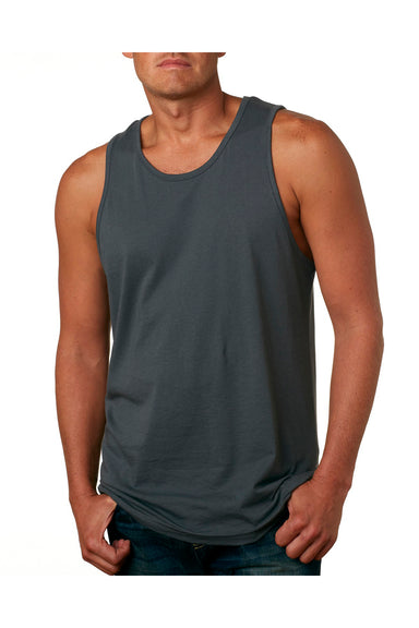 Next Level 3633 Mens Tank Top Heavy Metal Grey Model Front