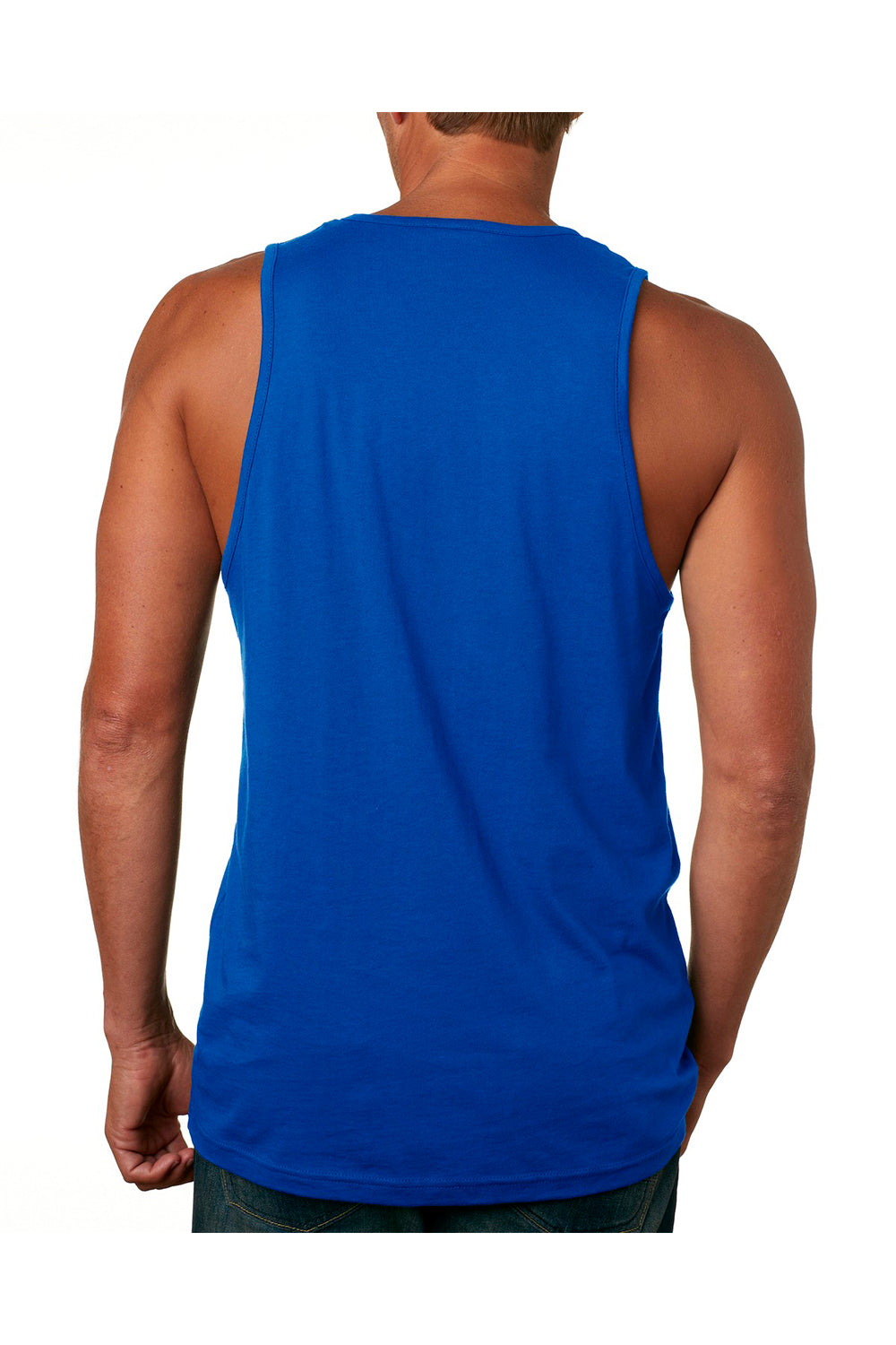 Next Level 3633 Mens Tank Top Royal Blue Model Back