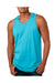 Next Level 3633 Mens Tank Top Tahiti Blue Model Front