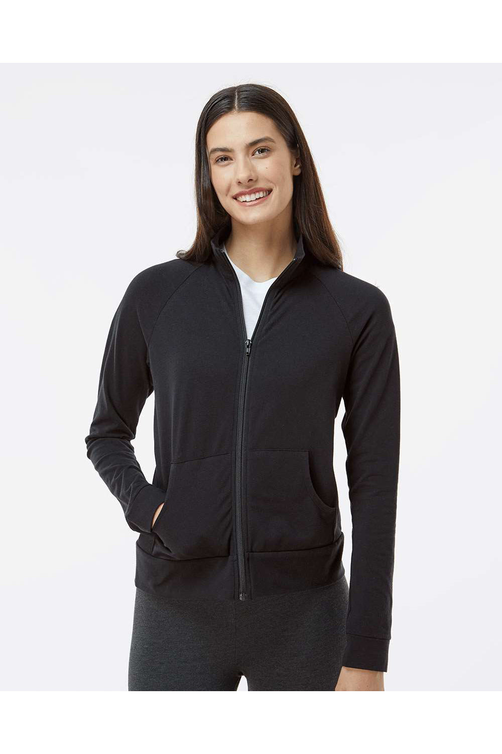 Boxercraft S89 Womens Full Zip Practice Jacket Black Model Front