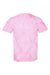 Dyenomite 200CY Mens Cyclone Pinwheel Tie Dyed Short Sleeve Crewneck T-Shirt Pink Flat Back