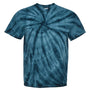 Dyenomite Mens Cyclone Pinwheel Tie Dyed Short Sleeve Crewneck T-Shirt - Navy Blue - NEW