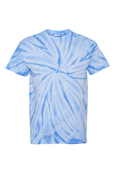 Dyenomite 200CY Mens Cyclone Pinwheel Tie Dyed Short Sleeve Crewneck T-Shirt Columbia Flat Front