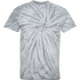 Dyenomite Mens Cyclone Pinwheel Tie Dyed Short Sleeve Crewneck T-Shirt - Silver Grey - NEW