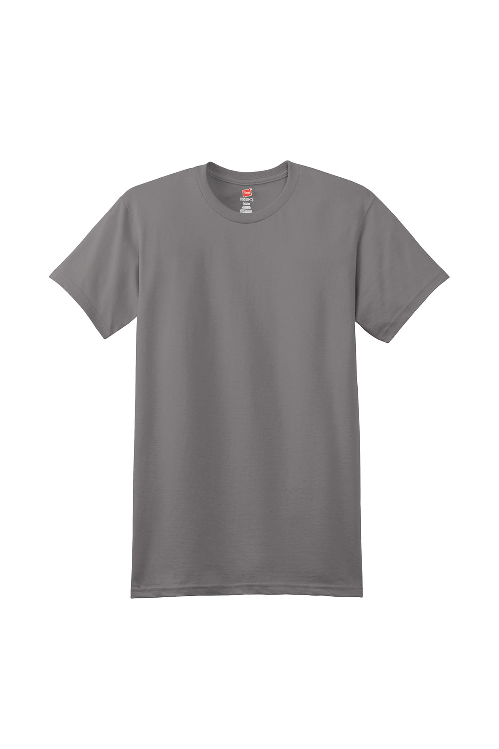 Hanes 4980 Mens Nano-T Short Sleeve Crewneck T-Shirt Vintage Grey Flat Front