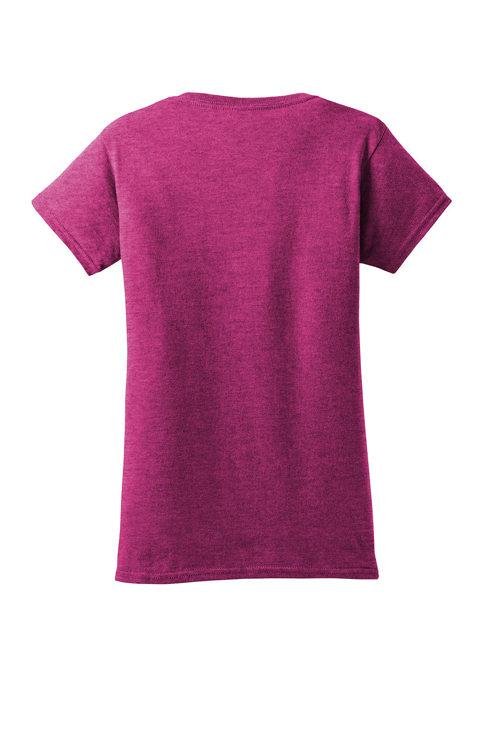 Gildan 64000L/G640L Womens Softstyle Short Sleeve Crewneck T-Shirt Antique Heliconia Pink Flat Back