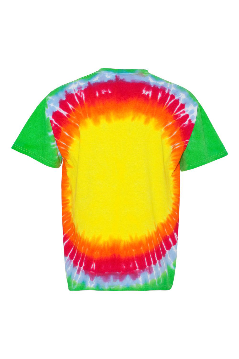 Dyenomite 200BE Mens Bullseye Tie Dyed Short Sleeve Crewneck T-Shirt Teardrop Flat Back