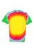 Dyenomite 200BE Mens Bullseye Tie Dyed Short Sleeve Crewneck T-Shirt Teardrop Flat Front