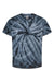 Dyenomite 20BCY Youth Cyclone Pinwheel Tie Dyed Short Sleeve Crewneck T-Shirt Black Flat Front