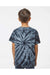 Dyenomite 20BCY Youth Cyclone Pinwheel Tie Dyed Short Sleeve Crewneck T-Shirt Black Model Back